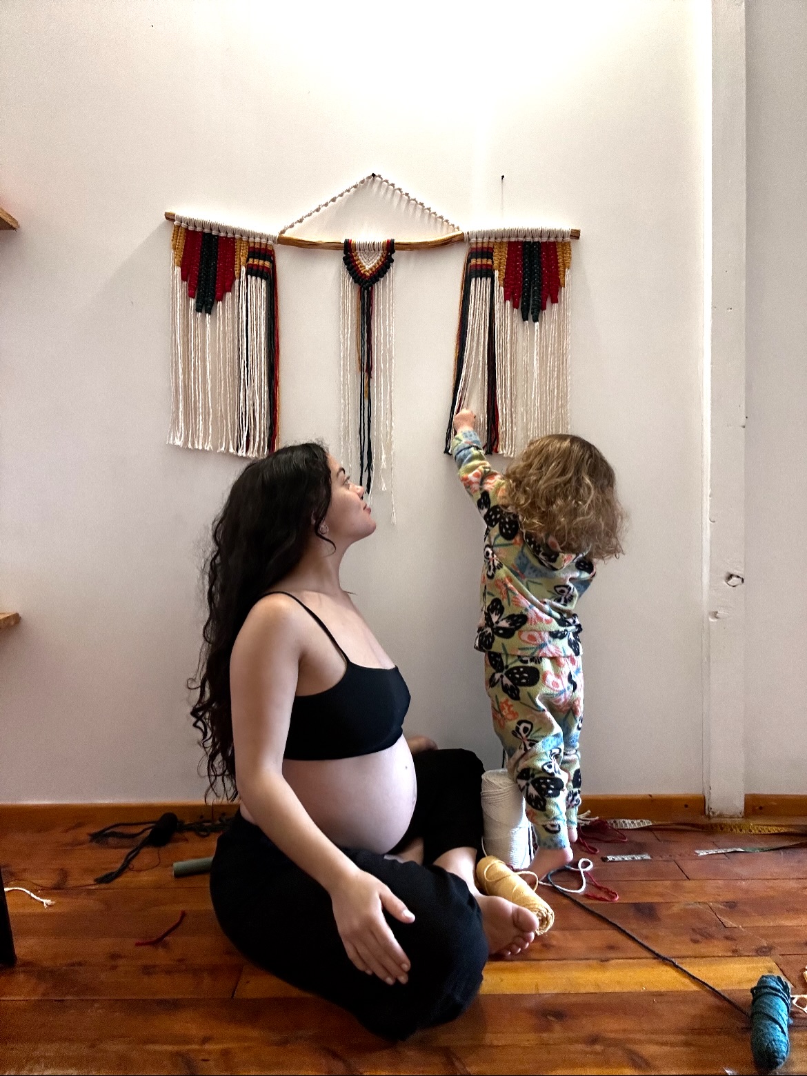 Amanda Francis in her studio, Patagonia