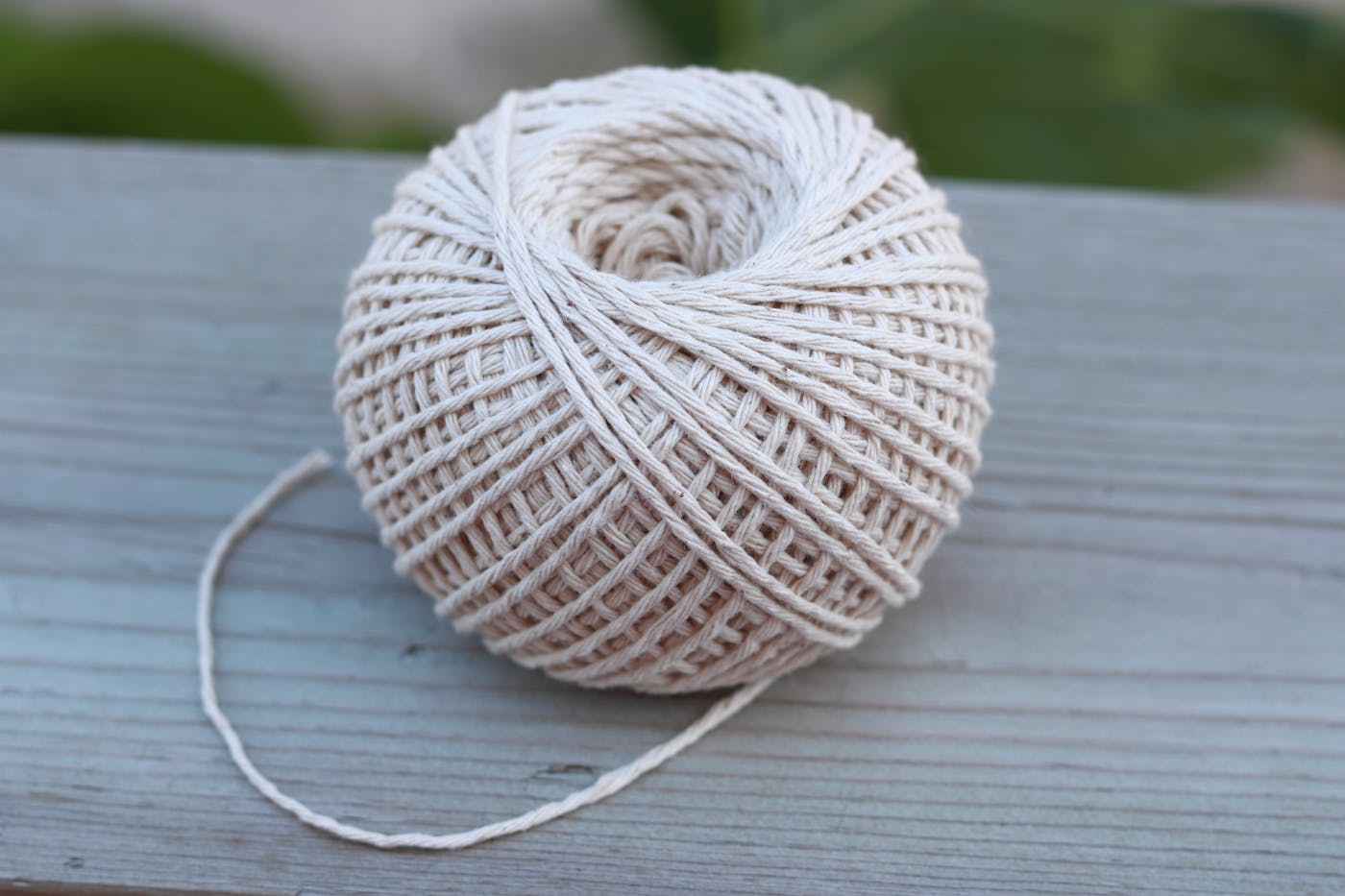Spool of natural cotton cord